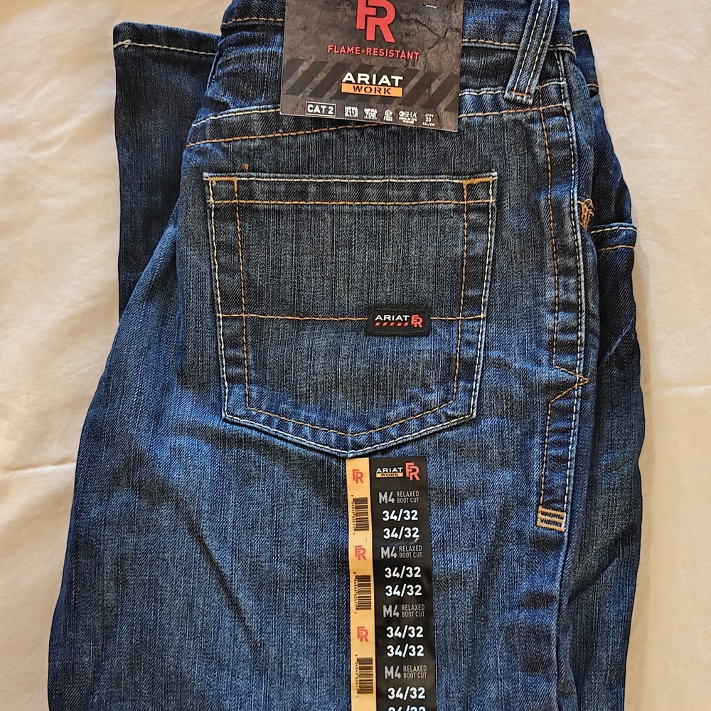 Ariat Men's Flame Resistant Blue Jeans
